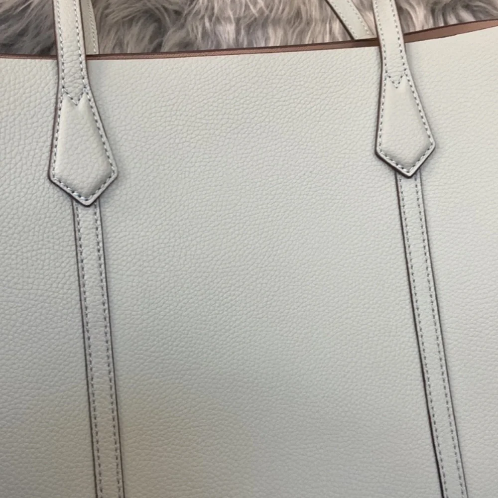 Tory Burch Light Blue/Teal Leather Tote